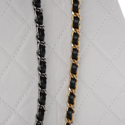 Chanel Aged Calfskin Quilted Small Gabrielle Backpack Black White 8 of 9