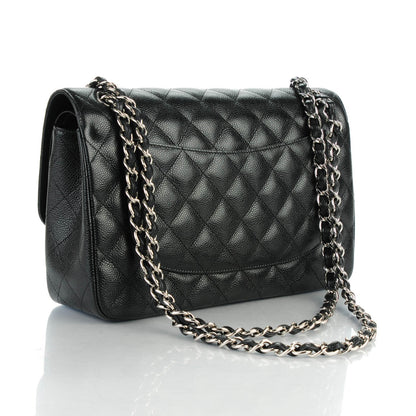 Chanel Caviar Quilted Jumbo Double Flap Black 3 of 7