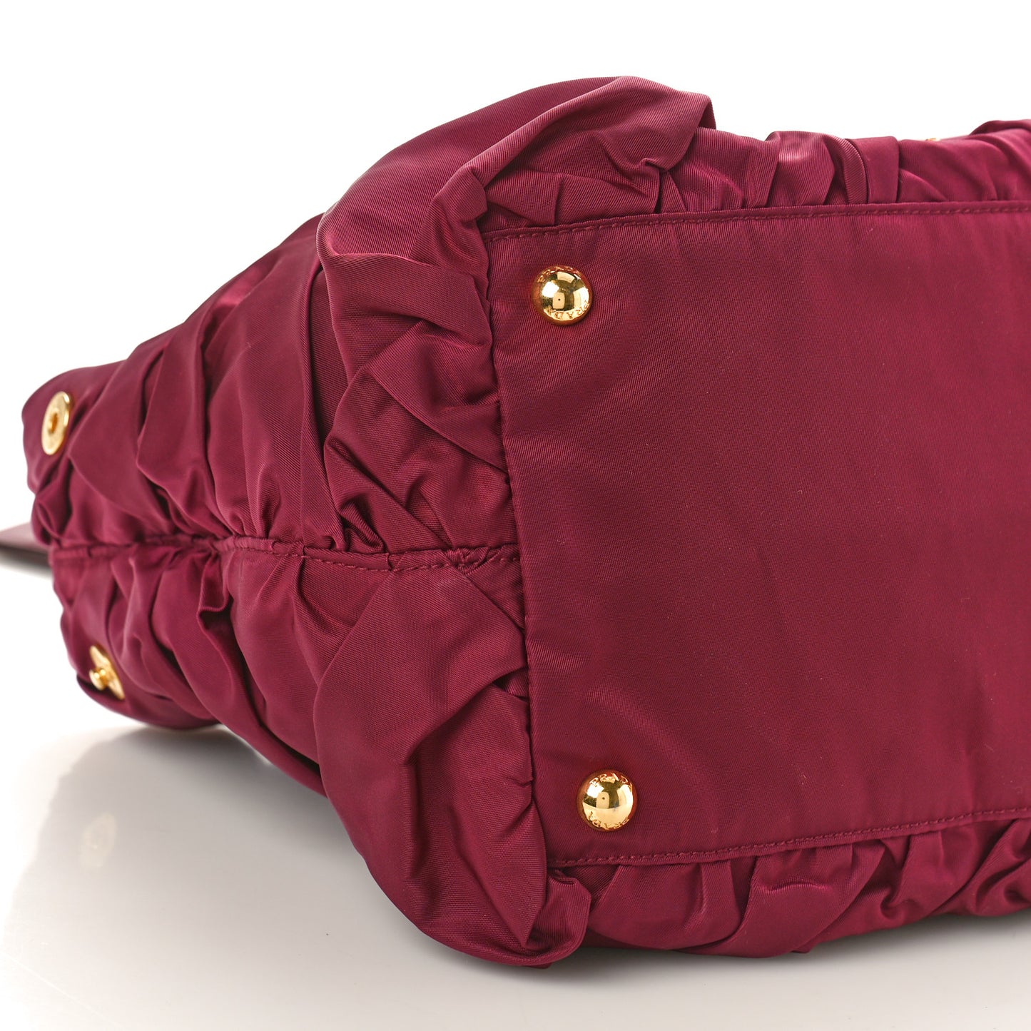 Tessuto Nylon Origami Pleated Tote Barolo
