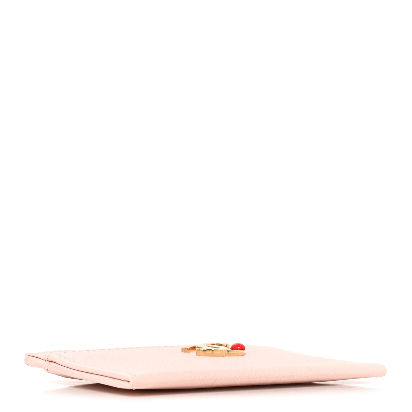 Grained Goatskin CC Apple Card Holder Light Pink