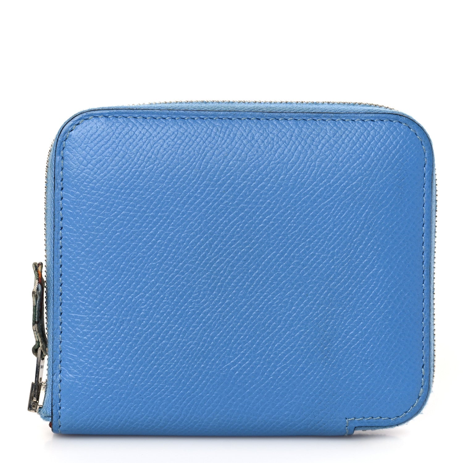 Hermes Epsom Silk'in Compact Wallet Bleu Paradis 1 of 7