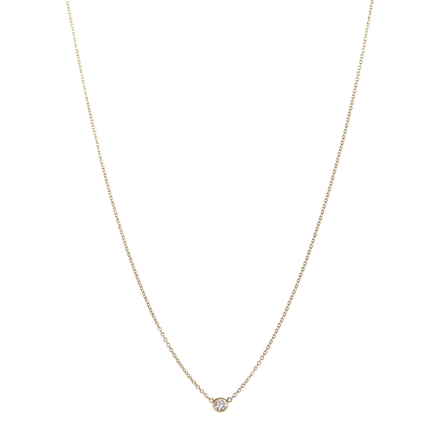 18K Yellow Gold Diamond .14ct Elsa Peretti Diamonds by the Yard Pendant Necklace