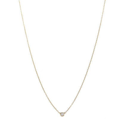 Tiffany 18K Yellow Gold Diamond .14ct Elsa Peretti Diamonds by the Yard Pendant Necklace 1 of 5