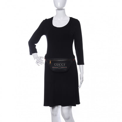 Gucci Grained Calfskin Small Logo Belt Bag Black 2 of 10