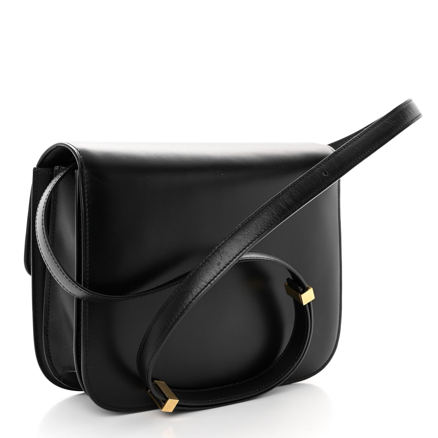 Box Calfskin Medium Classic Box Flap Bag Black
