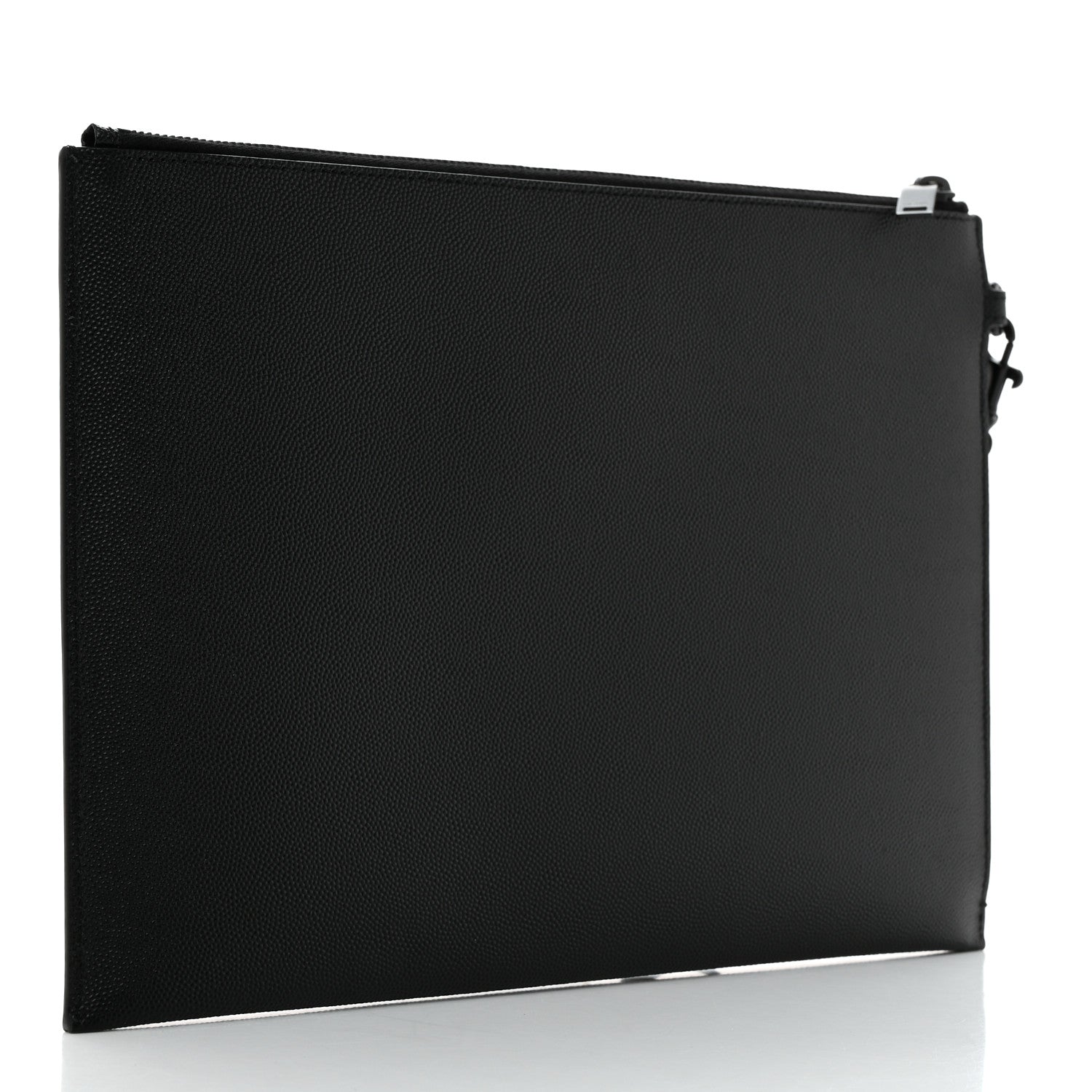 Saint Laurent Grain De Poudre Monogram Monochrome Cassandre Tablet Pouch Black 3 of 9