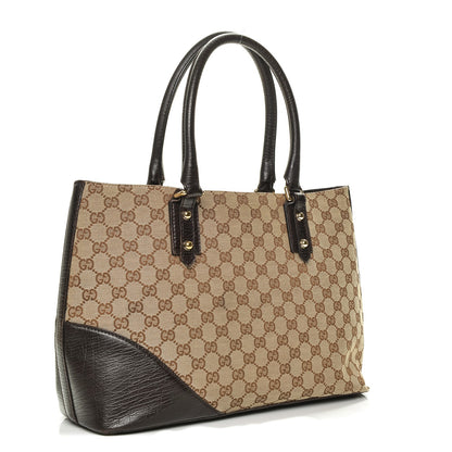 Gucci Monogram Medium Hasler Tote Dark Brown 3 of 6