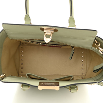 Valentino Garavani Vitello Small Rockstud Double Handle Tote Green Tea Sorbet 5 of 13