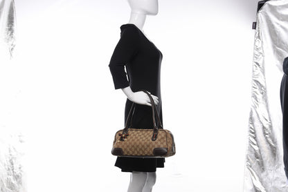 Gucci Monogram Small Princy Satchel Dark Brown 2 of 19