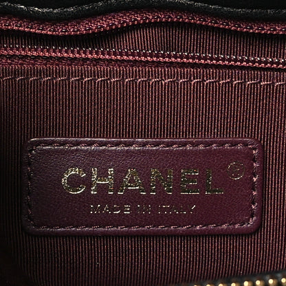 Chanel Sheepskin Quilted Small Mademoiselle Vintage Shopping Tote Black 6 of 10