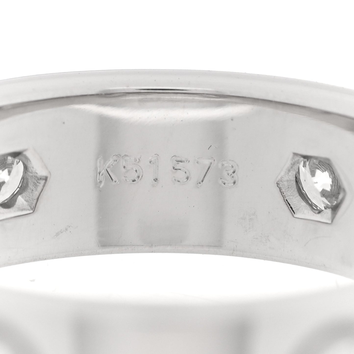 18K White Gold Gold 6 Diamond 5.5mm LOVE Ring 55/7.25