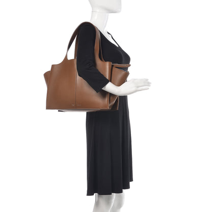 Celine Calfskin Medium Tri-Fold Bag Taupe 2 of 26