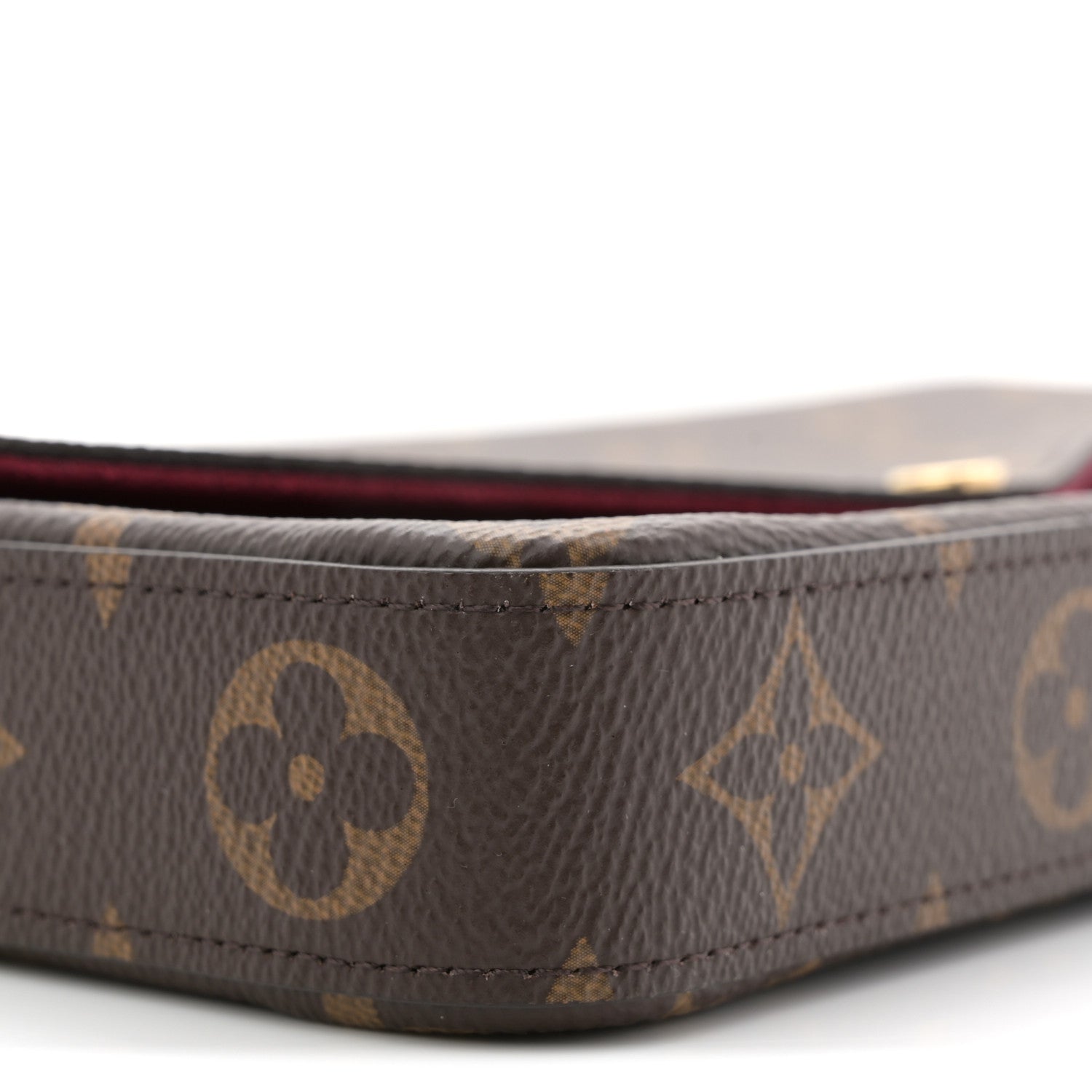Louis Vuitton Monogram Pochette Felicie Chain Wallet Fuchsia 9 of 11