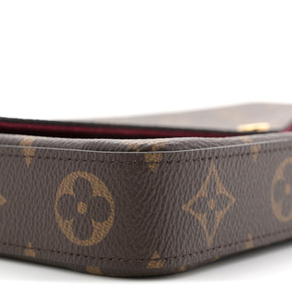 Louis Vuitton Monogram Pochette Felicie Chain Wallet Fuchsia 9 of 11
