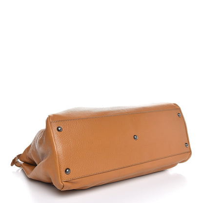 Fendi Goatskin Large Peekaboo Iconic Satchel Ocra 5 of 13