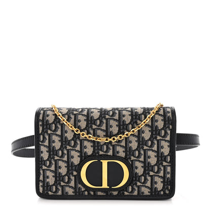 Christian Dior Oblique 30 Montaigne 2-In-1 Pouch Blue 1 of 11