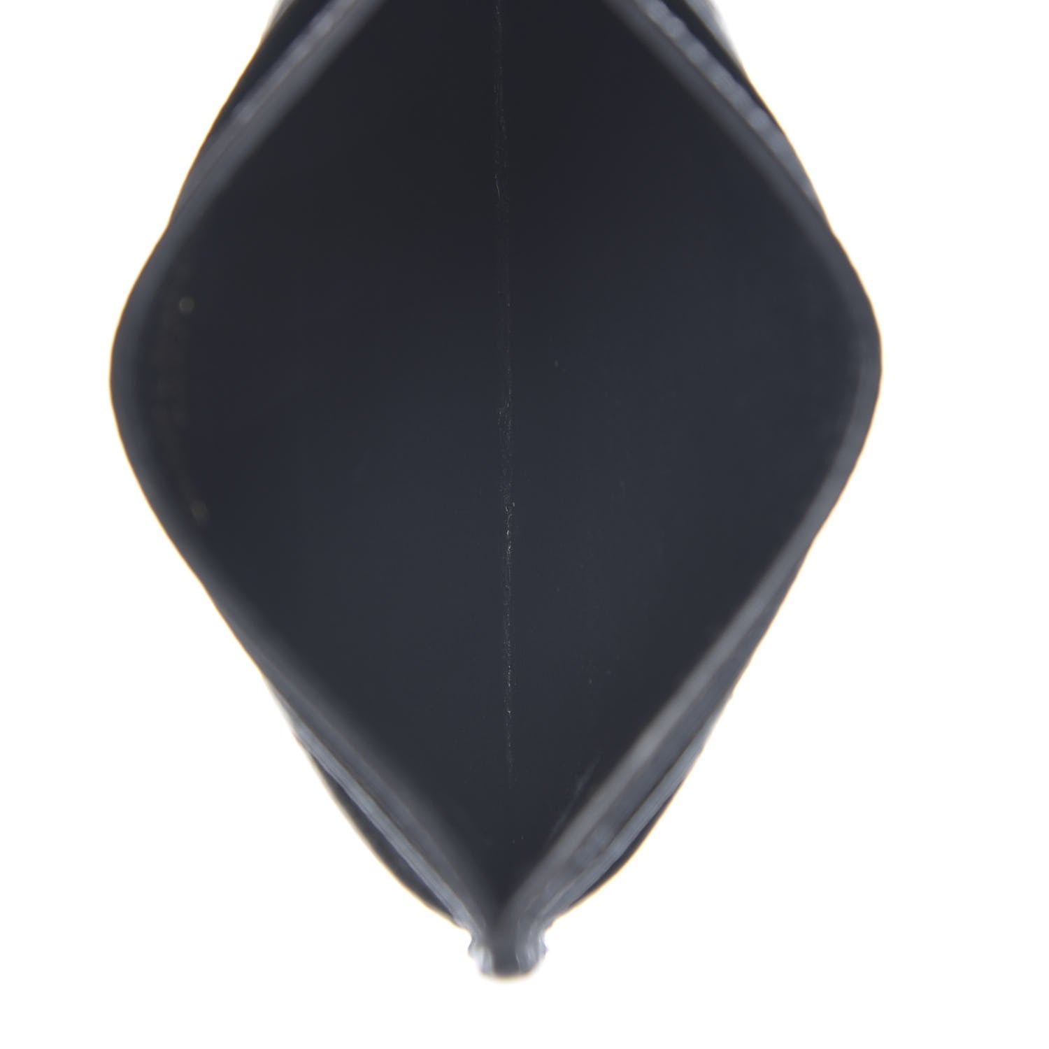 Saint Laurent Grain De Poudre Matelasse Chevron Monogram Credit Card Case Black 5 of 10