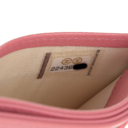 Chanel Caviar Chevron Quilted Card Holder Pink 8 of 8