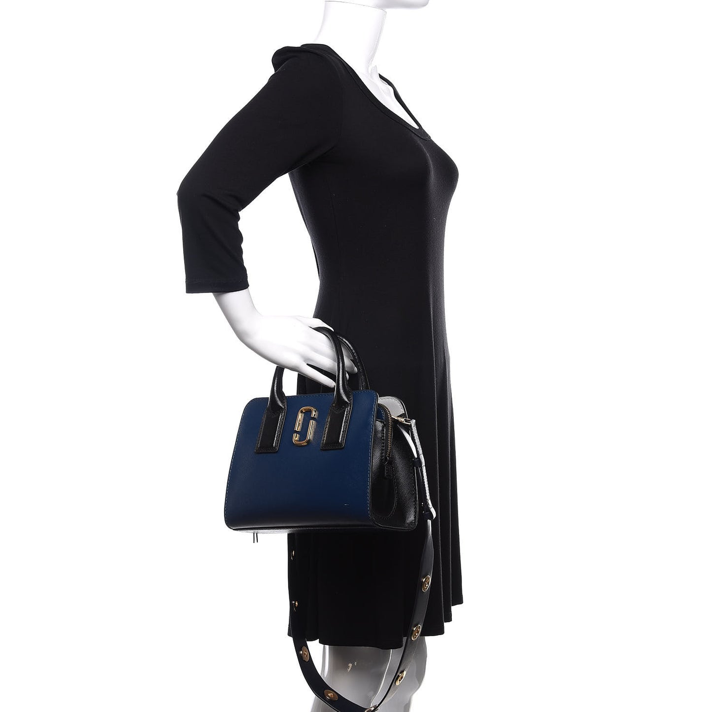 Saffiano Little Big Shot Tote Navy