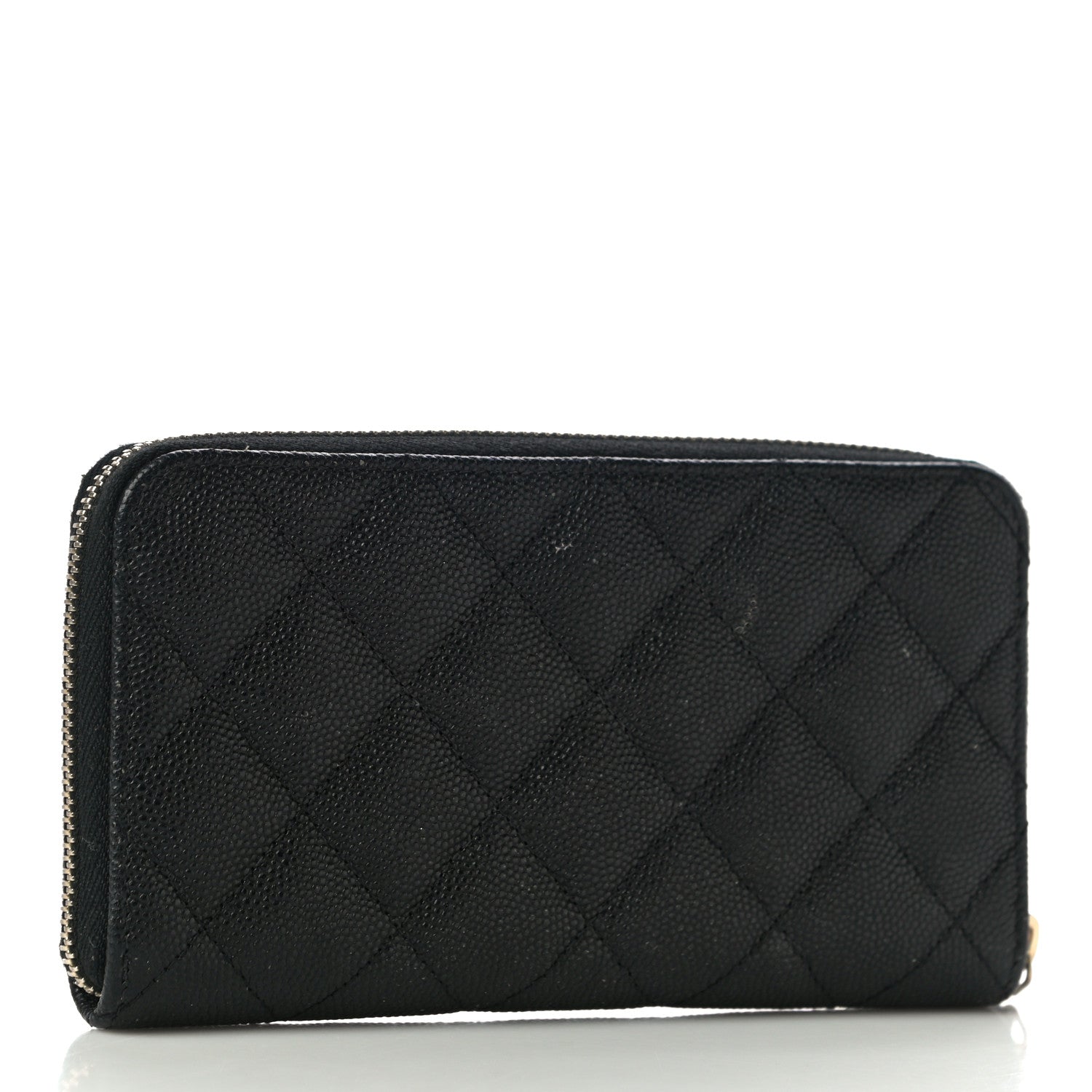Chanel Caviar Quilted Medium Zip Around Wallet Black 3 of 14