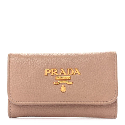 Prada Vitello Grain 6 Key Holder Cipria 1 of 7