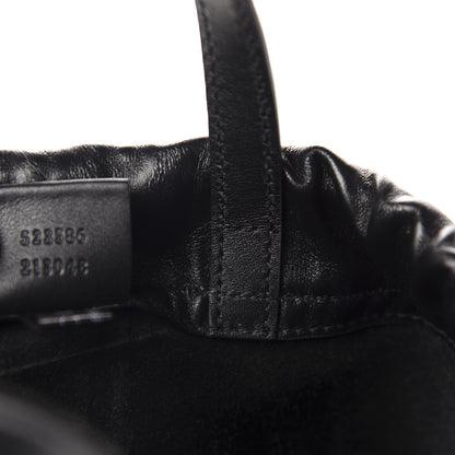 Gucci Calfskin Logo Drawstring Backpack Black 9 of 10