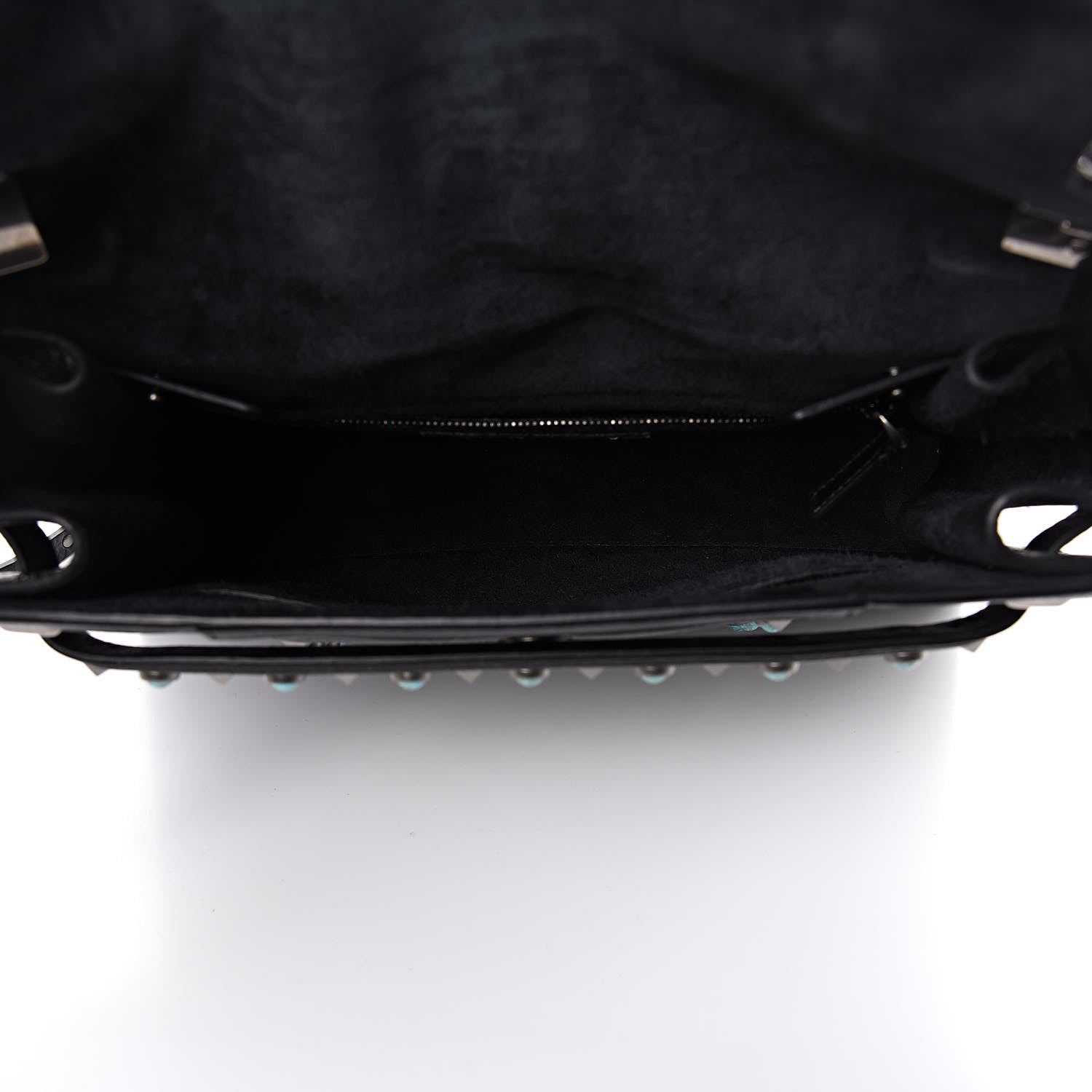 Valentino Garavani Alce Calfskin My Rockstud Rolling Frame Bag Black 5 of 9
