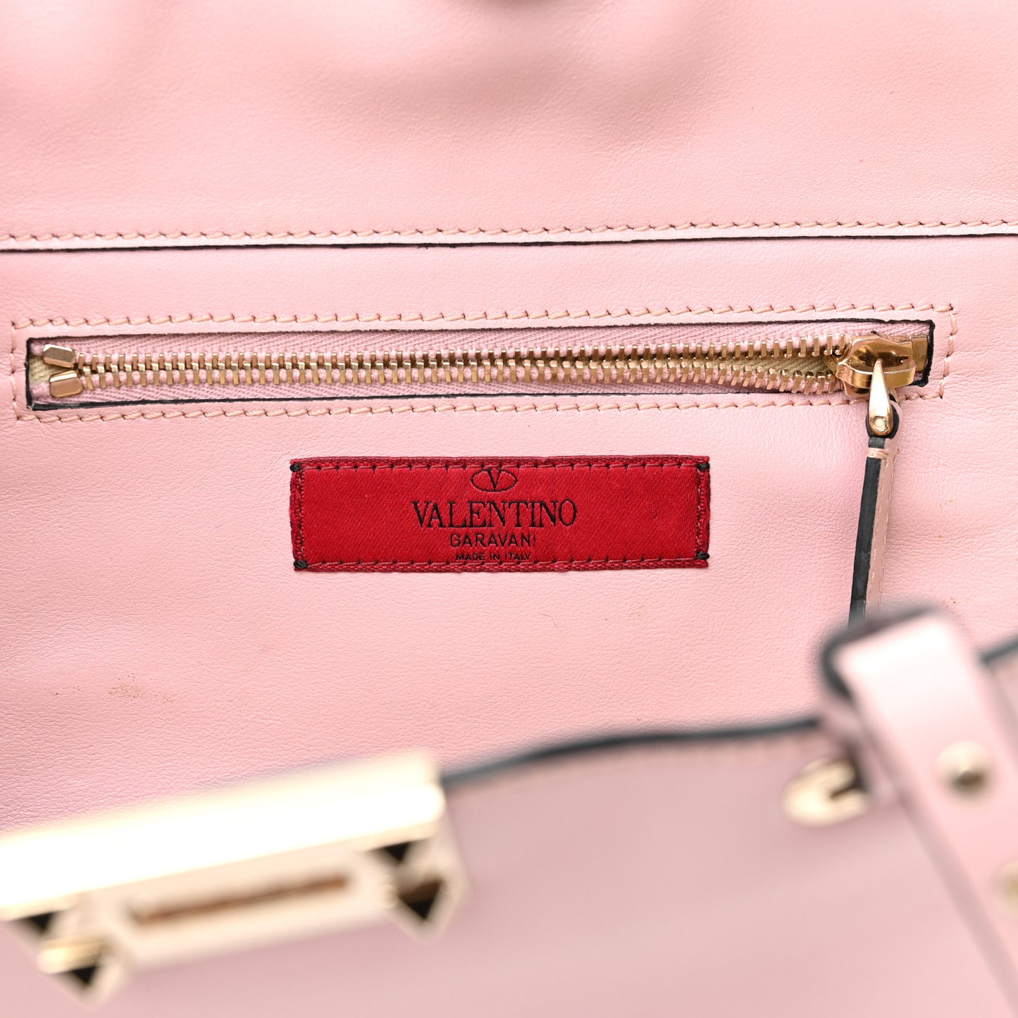 Vitello Small Rockstud Tote Water Rose