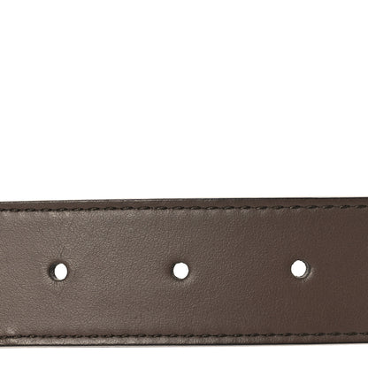 Gucci GG Supreme Monogram Matte Plutone Calfskin Double G 30mm Belt 115 46 Beige Ebony Black 3 of 5