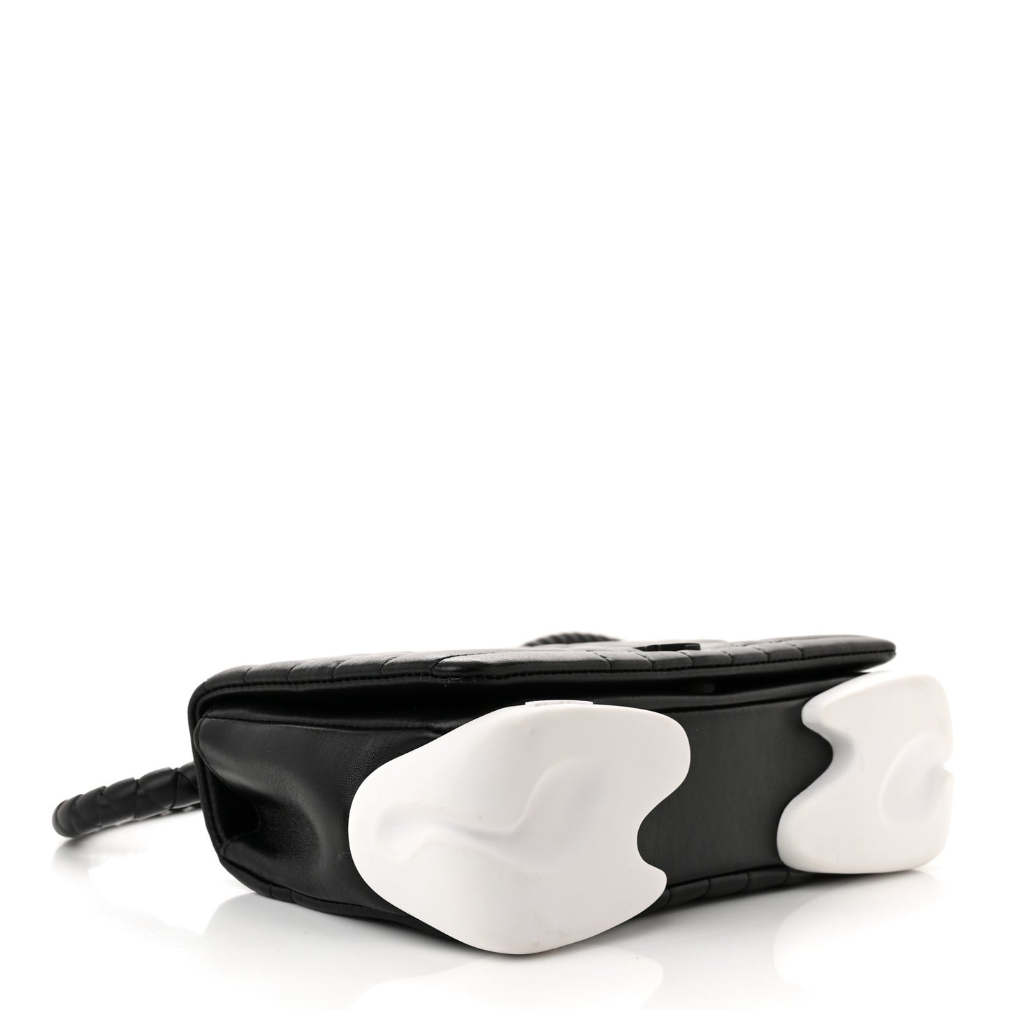 Lambskin Quilted Small Lola Hoof Bag Black