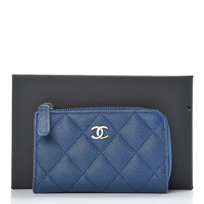 Chanel Caviar Quilted Key Holder Case Blue 8 of 8