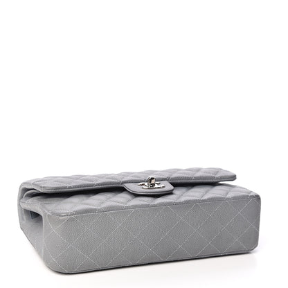 Chanel Iridescent Caviar Quilted Medium Double Flap Grey 3 of 9