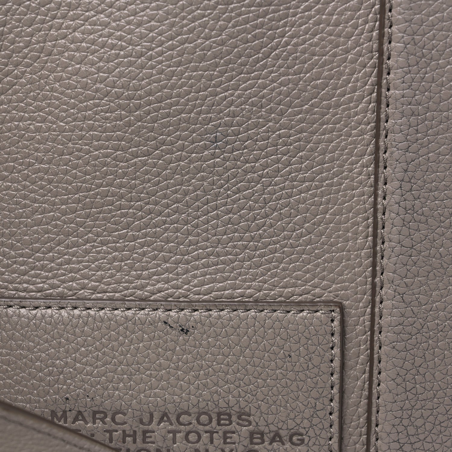 Marc Jacobs Grained Calfskin Medium The Tote Bag Grey 12 of 12