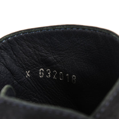 Chanel Suede Goatskin Fantasy Quilted Short Boots 35.5 Navy 8 of 8