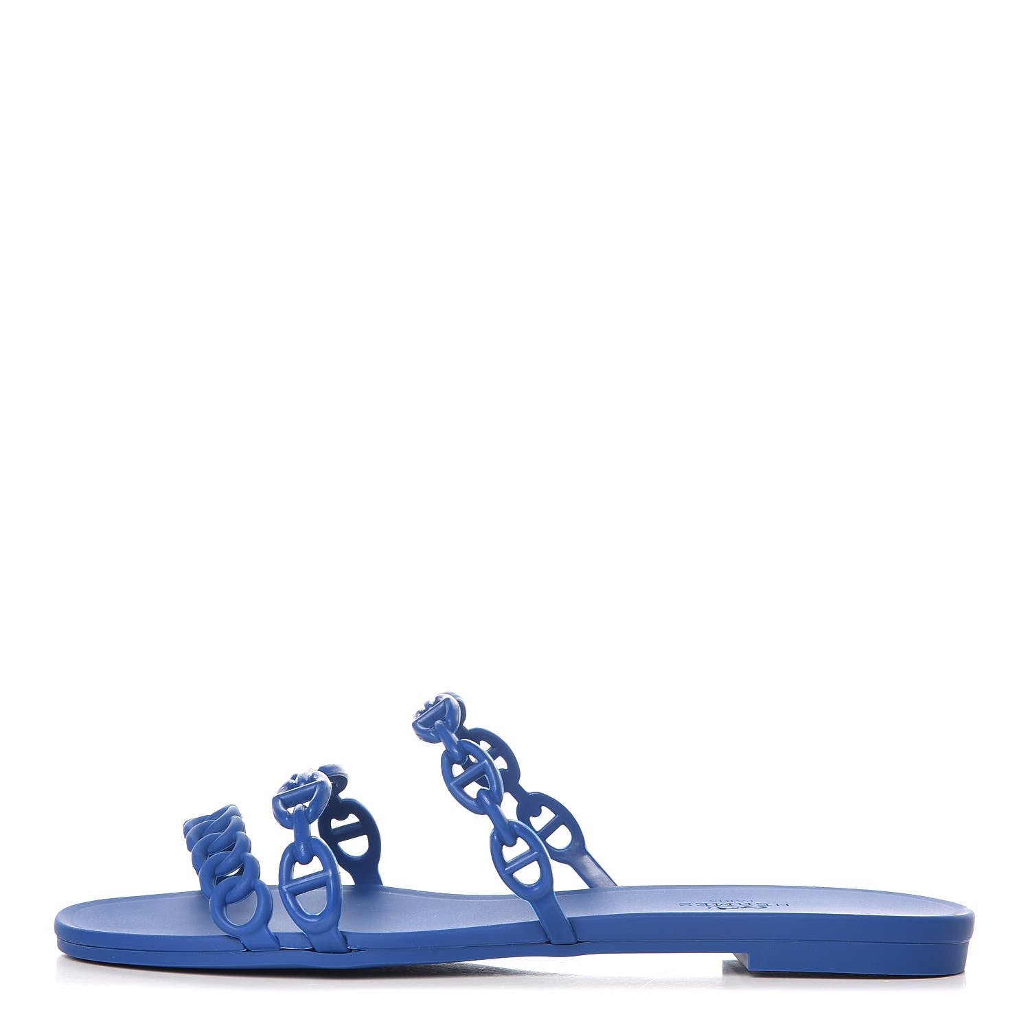 Hermes Rubber Chaine d'Ancre Rivage Sandals 37 Bleu Smalt 1 of 8