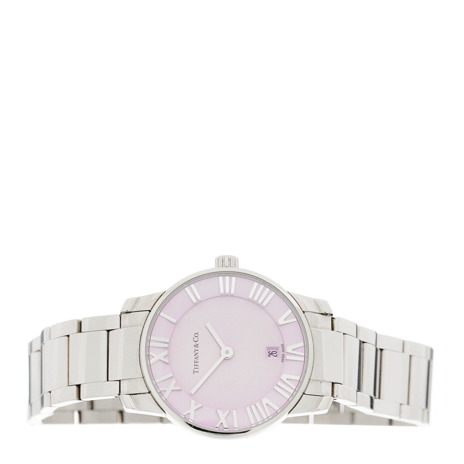 Tiffany Stainless Steel 29mm Atlas 2-Hand Quartz Watch Mauve 2 of 5