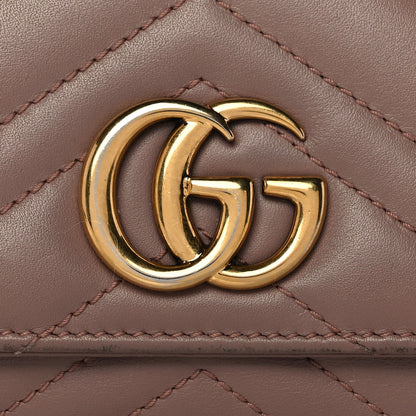 Gucci Calfskin Matelasse GG Marmont Continental Wallet Porcelain Rose 12 of 13