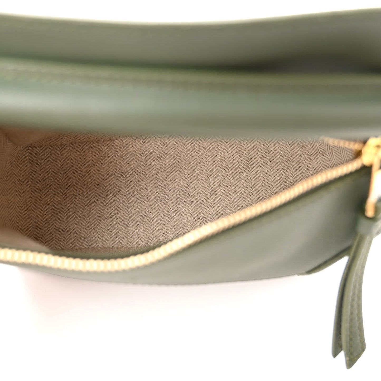 Calfskin Mini Puzzle Edge Bag Vintage Khaki
