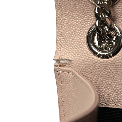 Saint Laurent Grain De Poudre Textured Mixed Matelasse Medium Triquilt Monogram Satchel Marble Pink 11 of 11