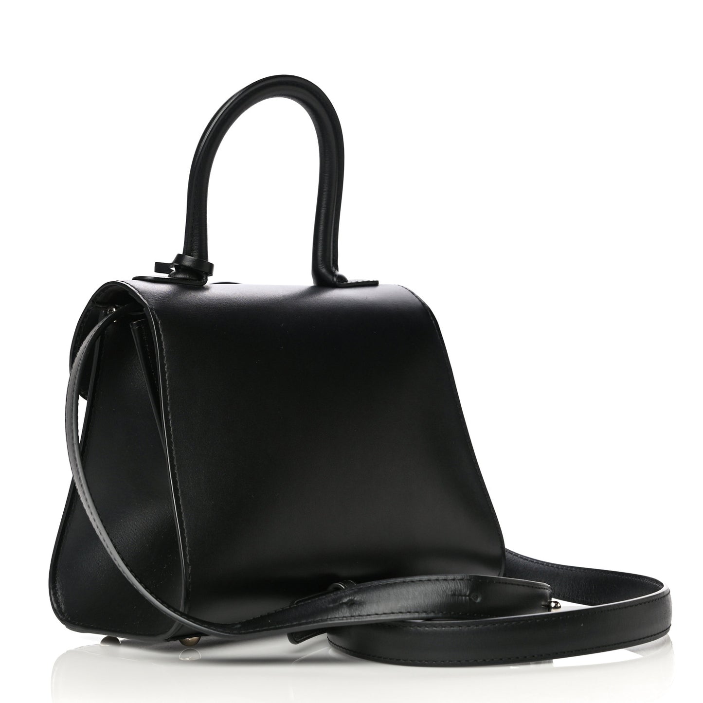 Box Calfskin Mini Brillant Satchel Black