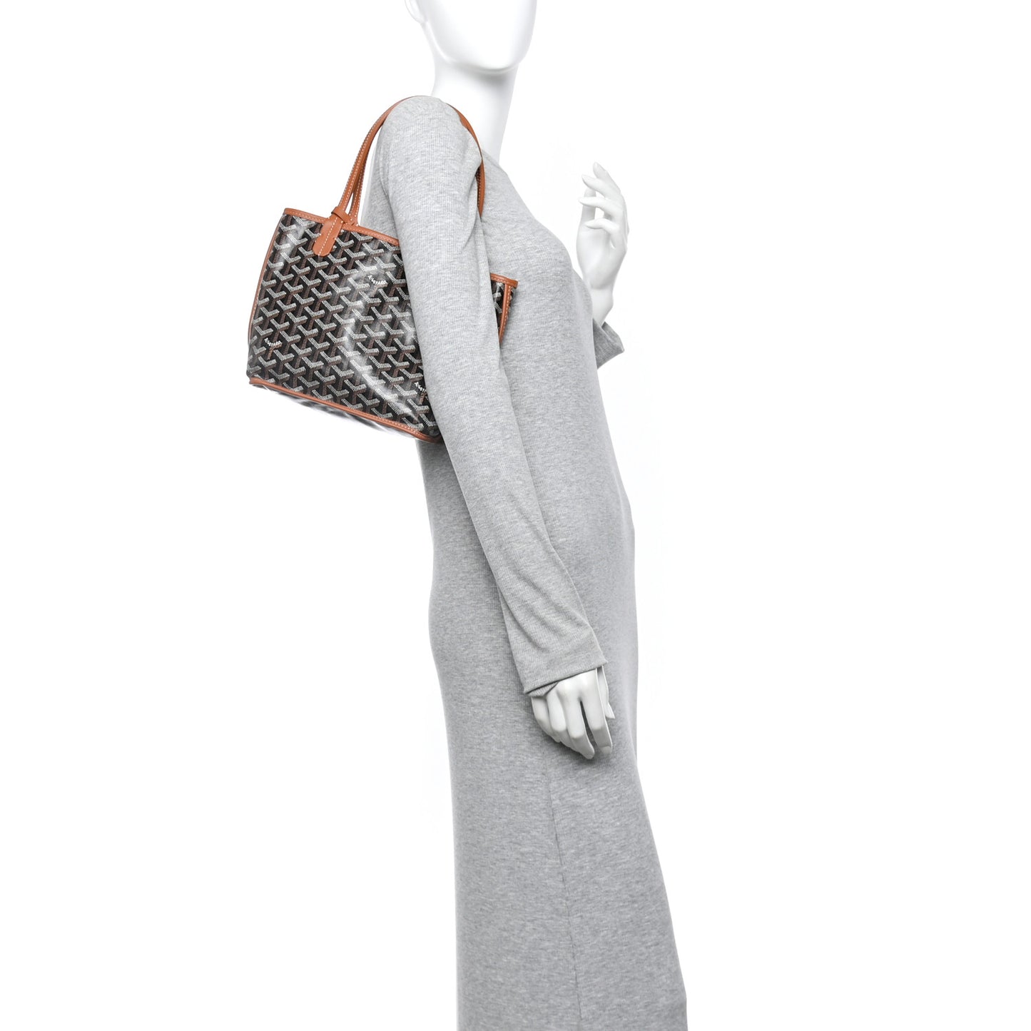 Goyardine Reversible Mini Anjou Black Gold