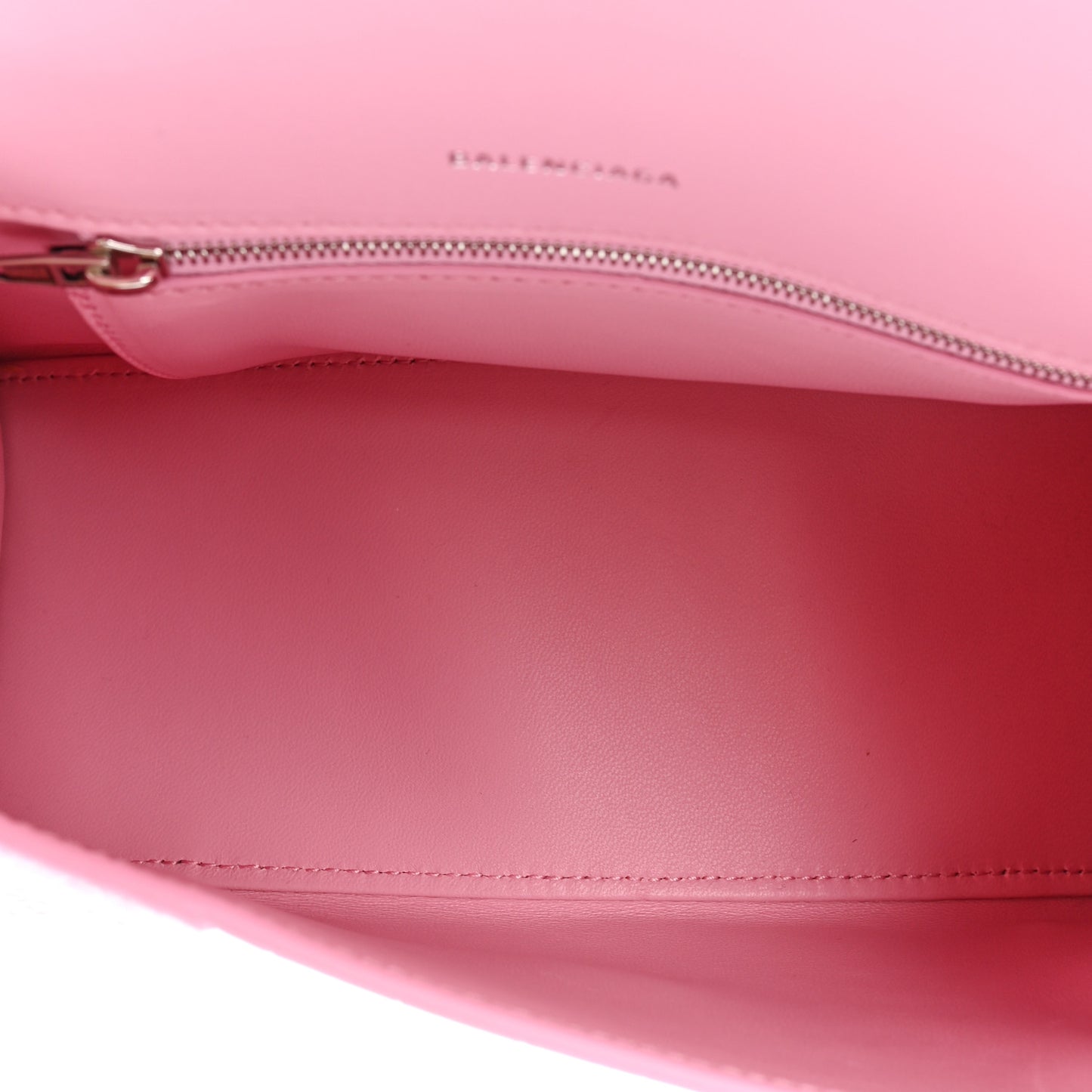 Shiny Calfskin Crocodile Embossed Small Hourglass Top Handle Bag Candy Pink