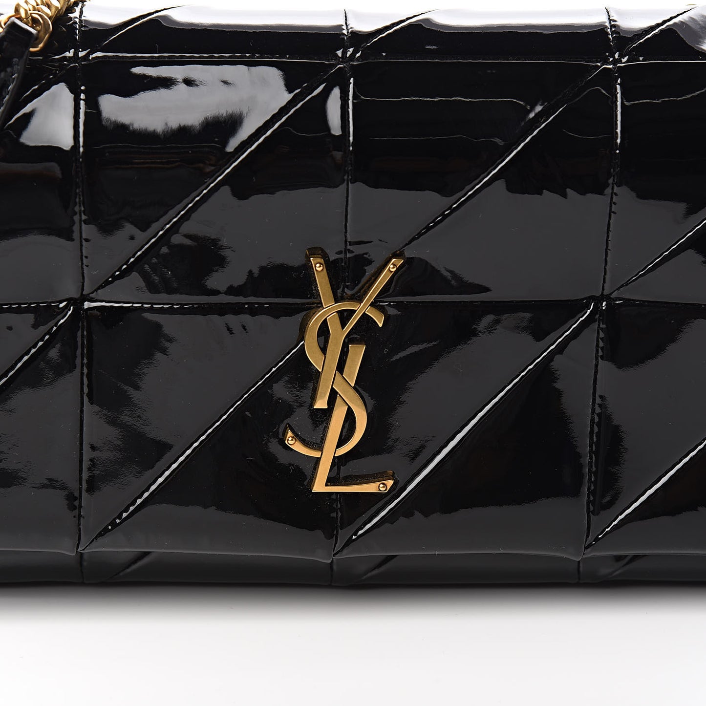 Patent Patchwork Monogram Medium Jamie Black