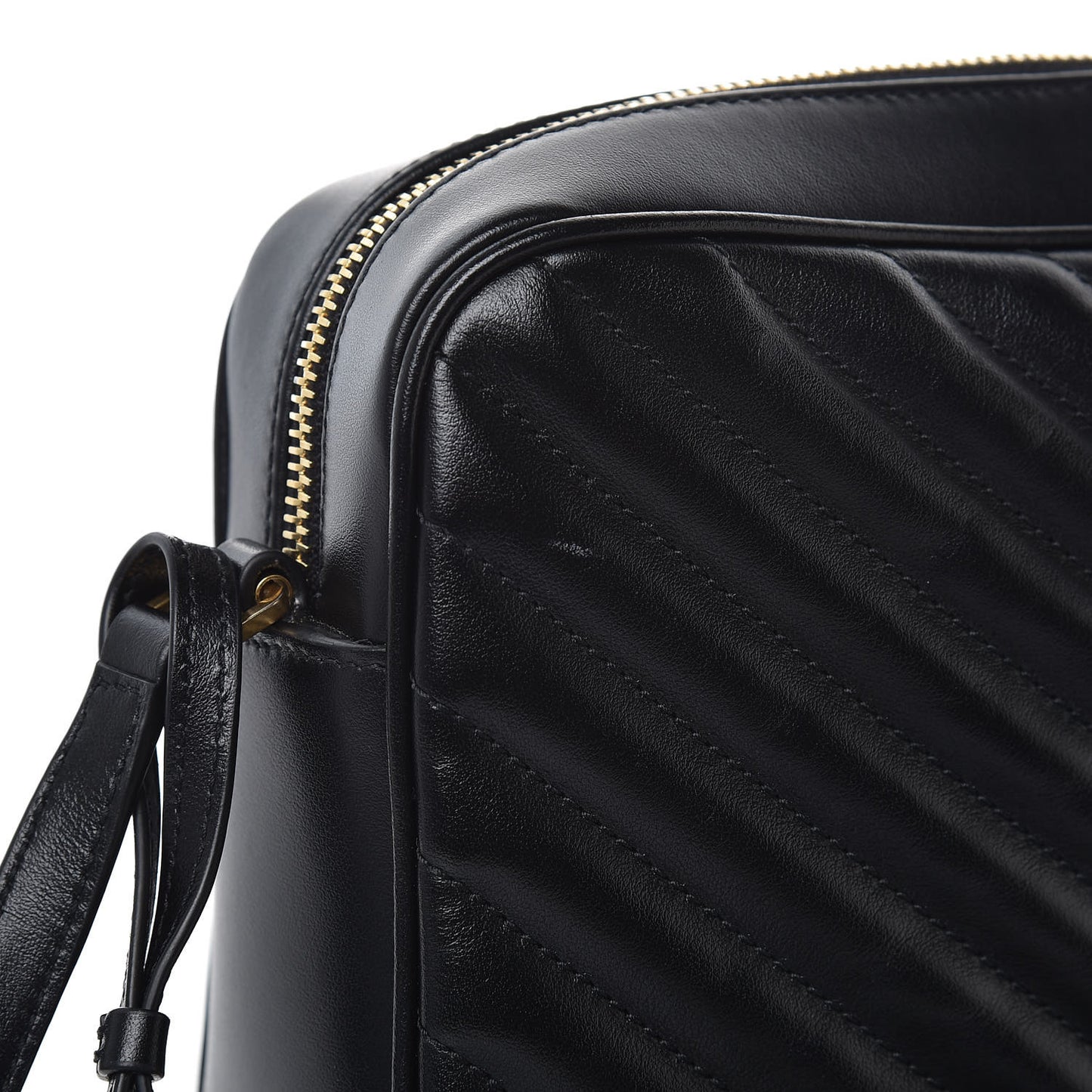 Calfskin Matelasse Monogram Lou Camera Bag Black