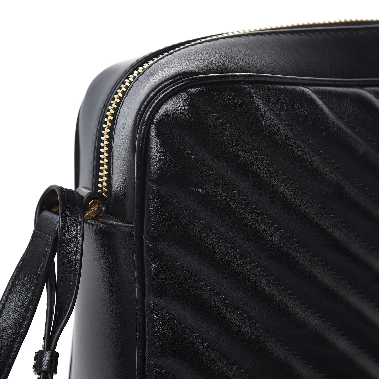 Saint Laurent Calfskin Matelasse Monogram Lou Camera Bag Black 10 of 11