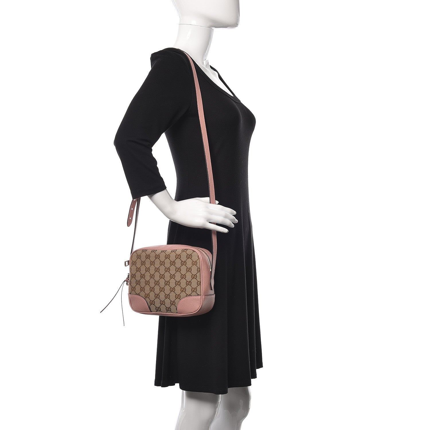 Gucci Monogram Mini Bree Messenger Bag Beige Soft Pink 2 of 9