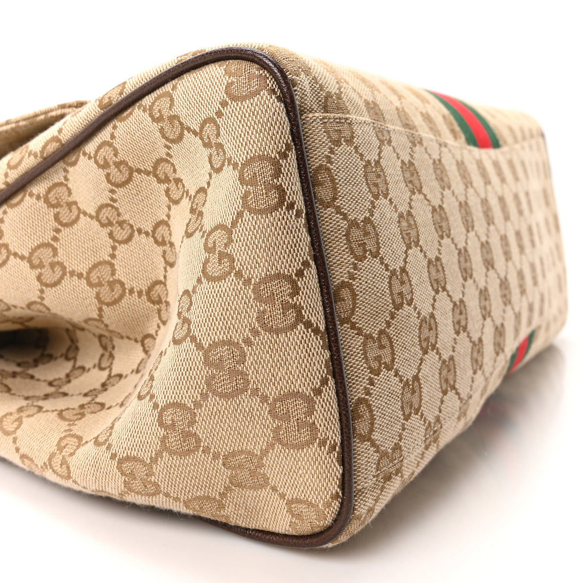Gucci GG Monogram Web Large Paparazzo Top Handle Bag Sand Brown 9 of 10