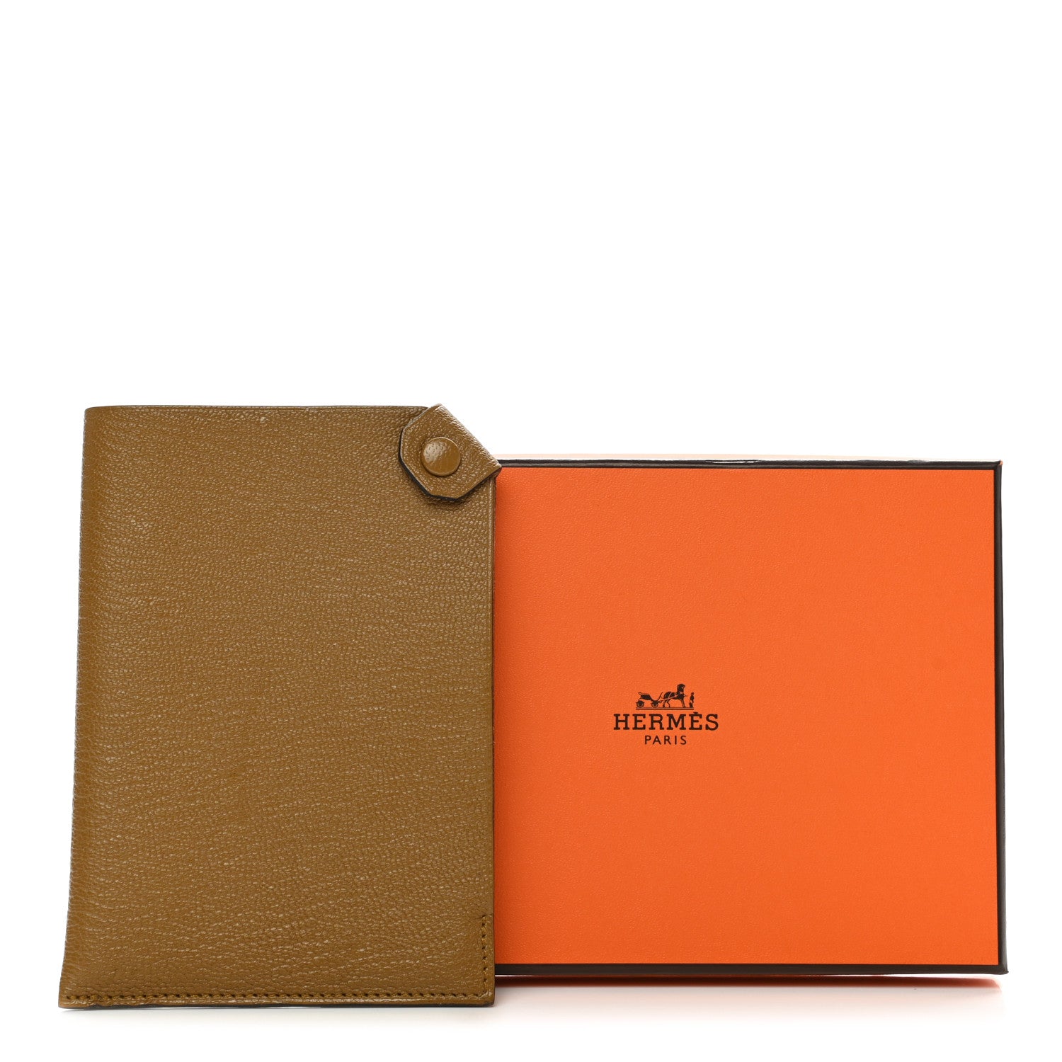 Hermes Chevre Mysore Tarmac PM Passport Holder Kraft 8 of 8