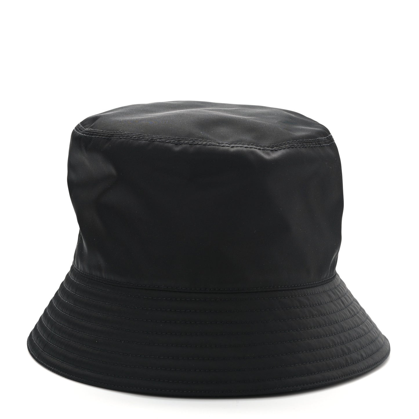 Re-Nylon Metal Triangle Logo Womens Bucket Hat L Black