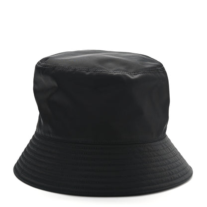 Prada Re-Nylon Metal Triangle Logo Womens Bucket Hat L Black 5 of 8
